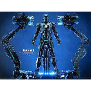 Hot Toys MMS672D50 1/6th scale  Iron Man 2 – Neon Tech Iron Man with Suit-Up Gantry(TC)