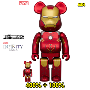 BE@RBRICK IRON MAN  MARK IV  100% & 400% ( MEDICOM TOY EXHIBITION '24) (TC) 